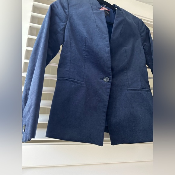 Banana Republic Navy Velvet blazer - size 0 - Picture 4 of 6
